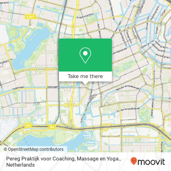 Pereg Praktijk voor Coaching, Massage en Yoga., Hillegomstraat map