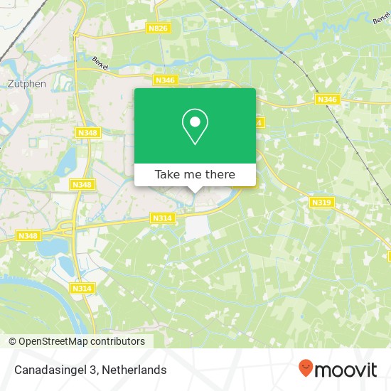 Canadasingel 3, 7207 RN Zutphen map