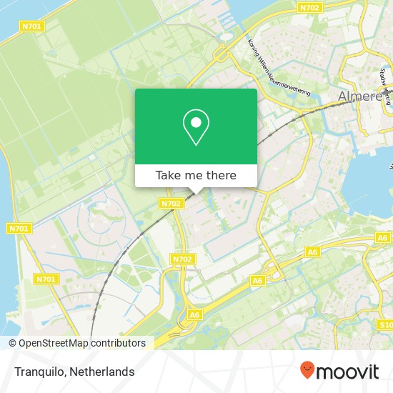 Tranquilo, Vondelstraat 9 map