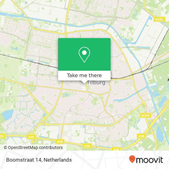 Boomstraat 14, 5038 GS Tilburg map