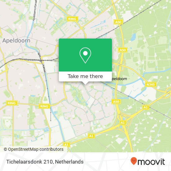 Tichelaarsdonk 210, 7326 AZ Apeldoorn map