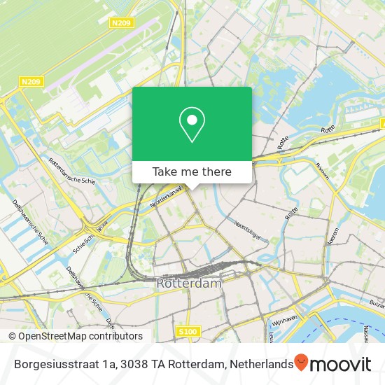 Borgesiusstraat 1a, 3038 TA Rotterdam map