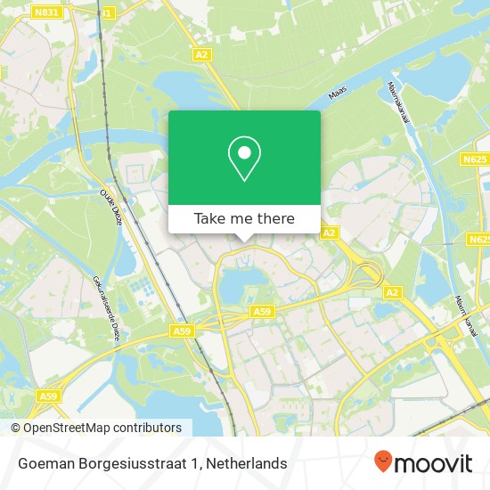 Goeman Borgesiusstraat 1, 5237 CT 's-Hertogenbosch map