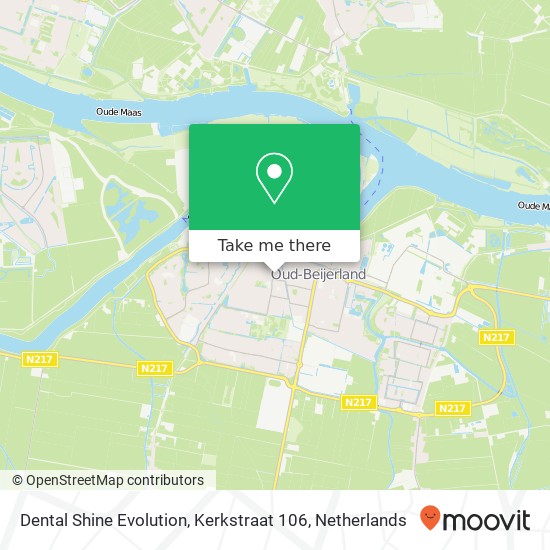 Dental Shine Evolution, Kerkstraat 106 map