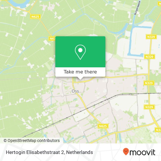 Hertogin Elisabethstraat 2, 5346 PX Oss map