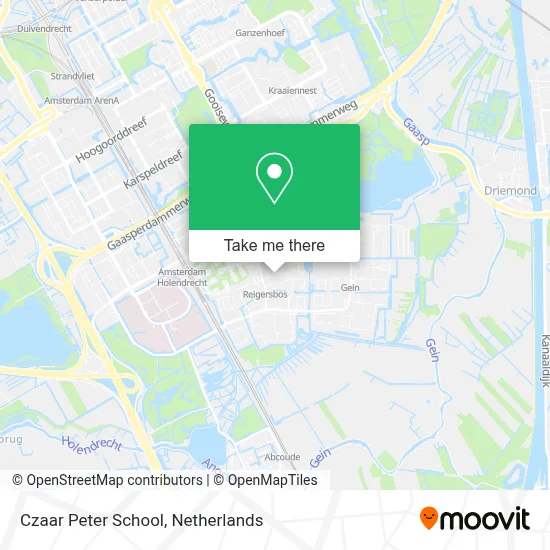 Czaar Peter School map