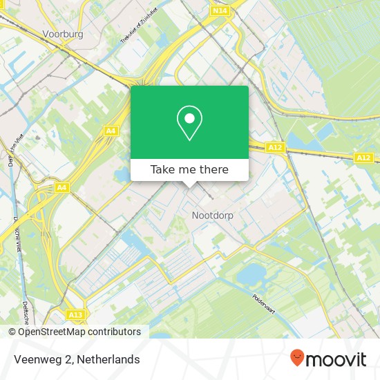 Veenweg 2, 2631 CL Nootdorp map