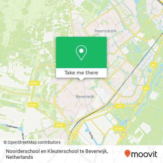 Noorderschool en Kleuterschool te Beverwijk, Grote Houtweg map