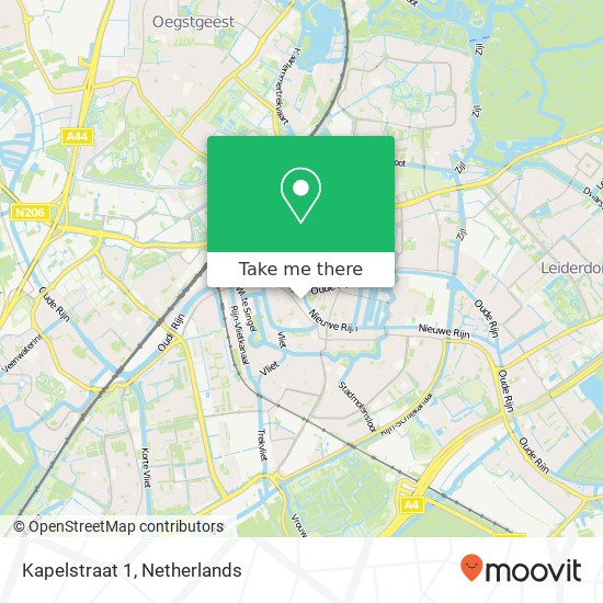 Kapelstraat 1, 2311 CV Leiden Karte