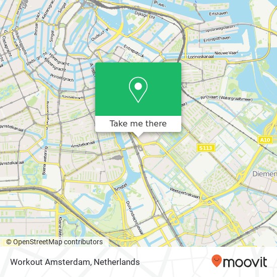 Workout Amsterdam, Wibautstraat 137D map