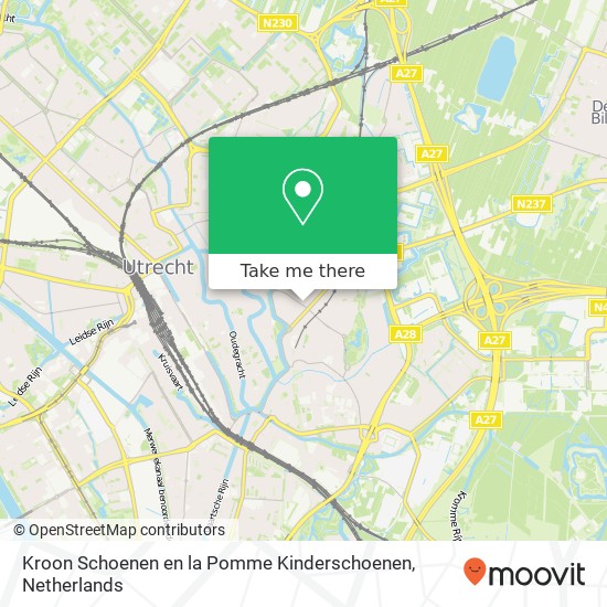 Kroon Schoenen en la Pomme Kinderschoenen, Nachtegaalstraat 84 map