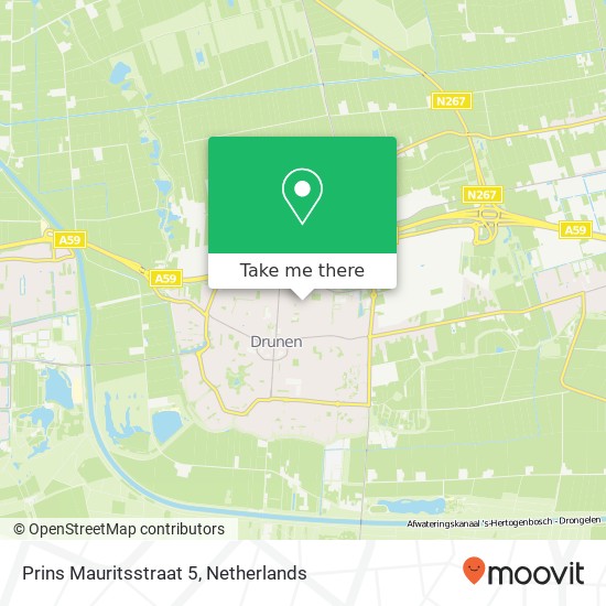 Prins Mauritsstraat 5, 5151 VE Drunen map