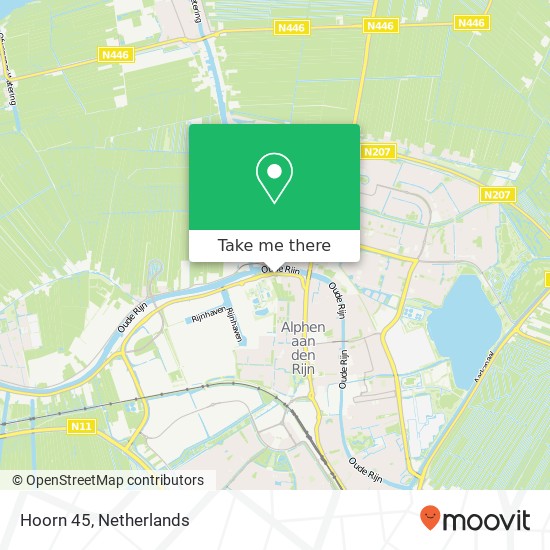 Hoorn 45, 2404 HG Alphen aan den Rijn map