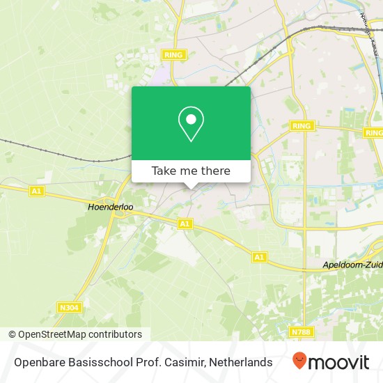 Openbare Basisschool Prof. Casimir, Hoenderloseweg 9 map