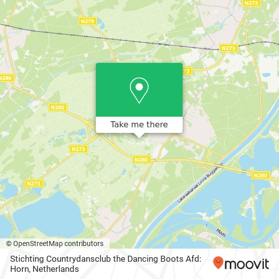 Stichting Countrydansclub the Dancing Boots Afd: Horn, Bergerweg 23 map