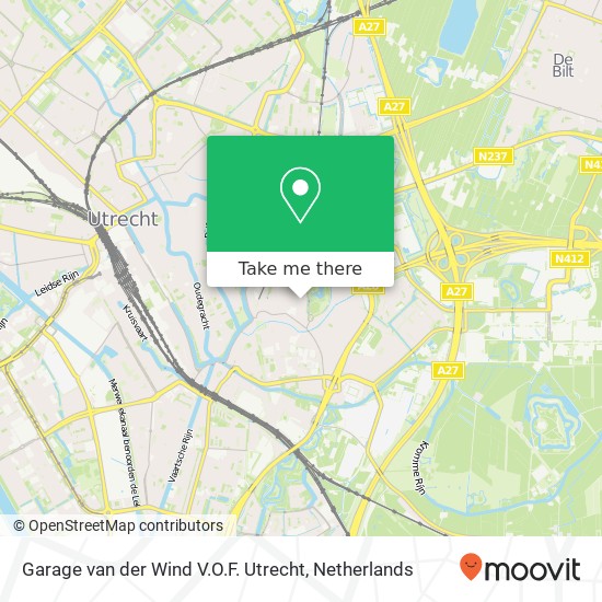 Garage van der Wind V.O.F. Utrecht map