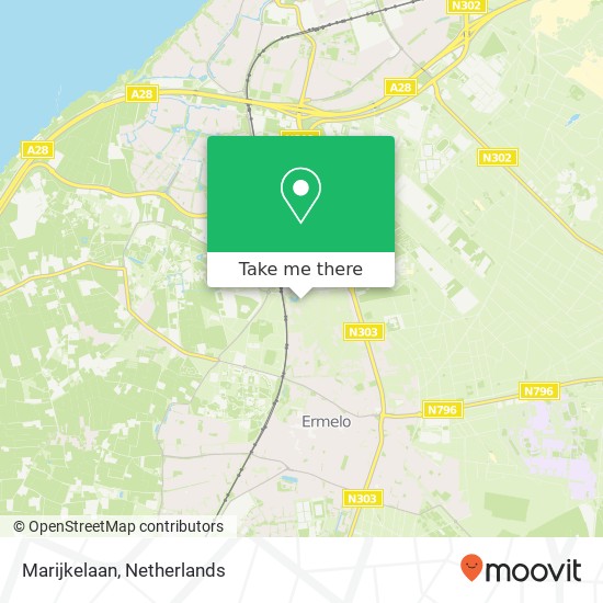 Marijkelaan, 3851 RP Ermelo Karte