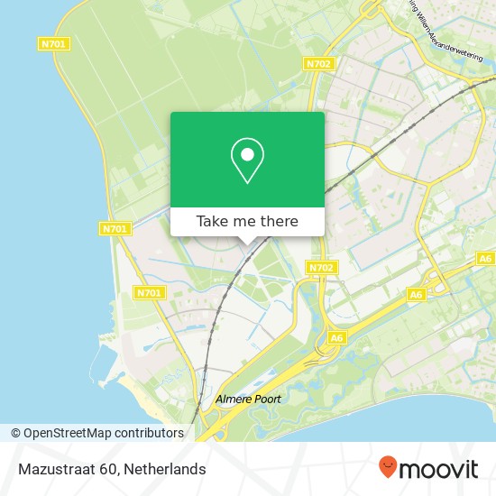 Mazustraat 60, 1363 RE Almere-Stad map