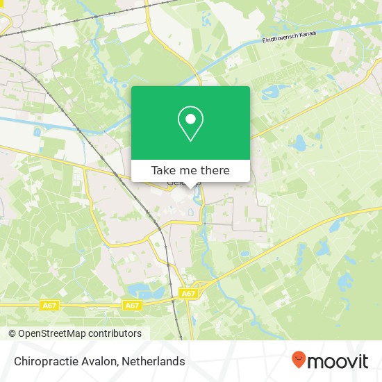 Chiropractie Avalon, Wielstraat 22 map