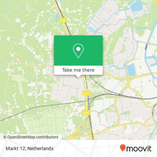 Markt 12, 4841 AC Prinsenbeek Karte