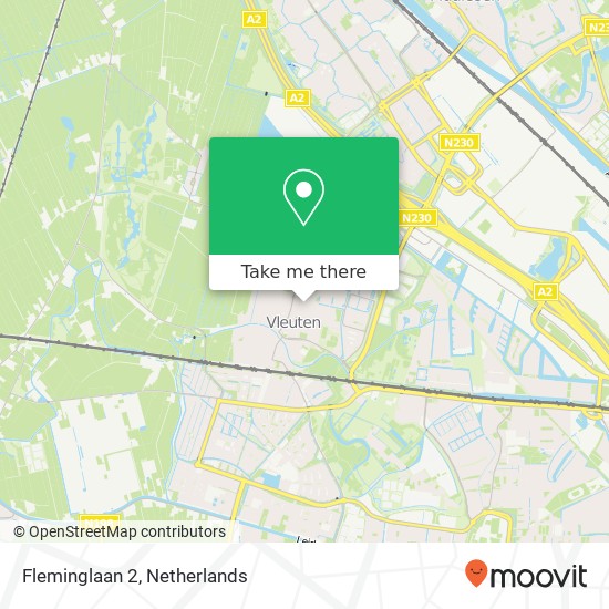 Fleminglaan 2, 3451 EM Vleuten Karte