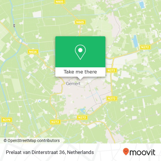 Prelaat van Dinterstraat 36, 5421 VK Gemert Karte