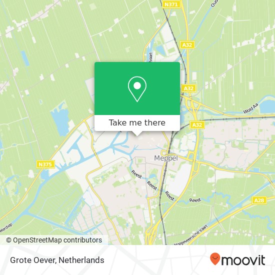 Grote Oever, 7941 Meppel Karte