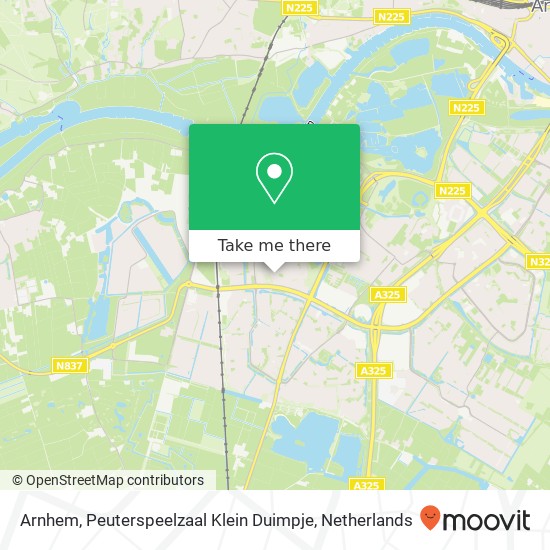 Arnhem, Peuterspeelzaal Klein Duimpje, Den Haagweg 1 map