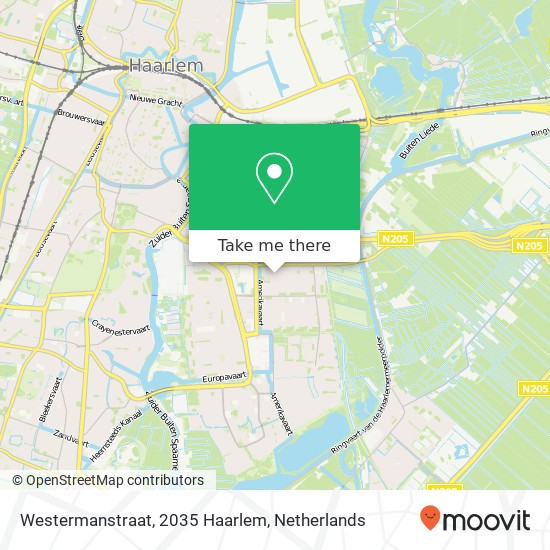Westermanstraat, 2035 Haarlem Karte