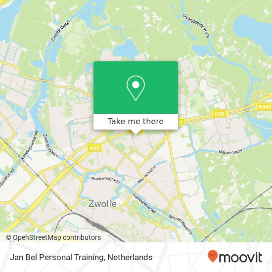 Jan Bel Personal Training, Geert Grootestraat 3 map