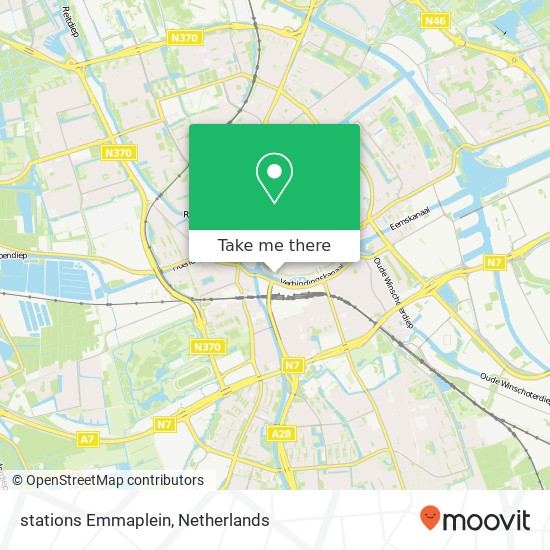 stations Emmaplein, 9711 Groningen Karte