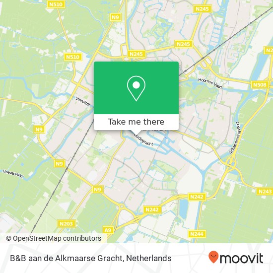 B&B aan de Alkmaarse Gracht map