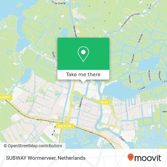SUBWAY Wormerveer, Samsonweg 3 map
