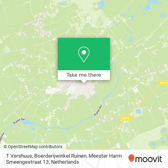 T Vershuus, Boerderijwinkel Ruinen, Meester Harm Smeengestraat 13 map