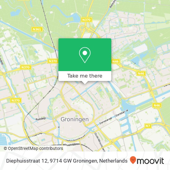 Diephuisstraat 12, 9714 GW Groningen map