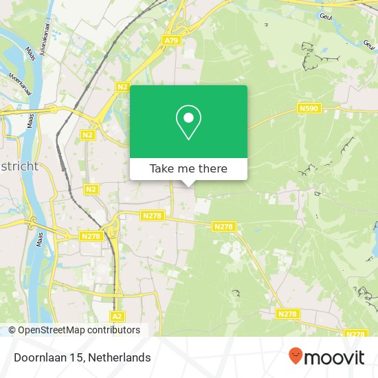 Doornlaan 15, 6226 WV Maastricht map