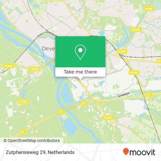 Zutphenseweg 29, 7418 AH Deventer map