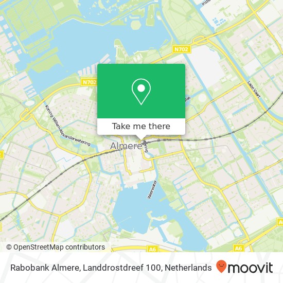 Rabobank Almere, Landdrostdreef 100 map