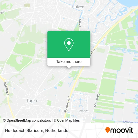 Huidcoach Blaricum map