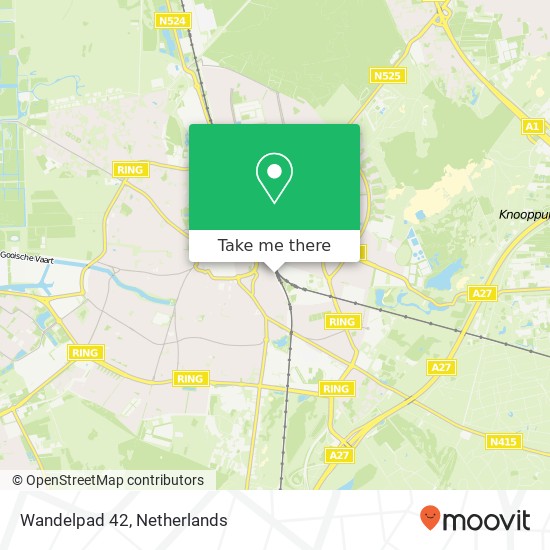 Wandelpad 42, 1211 GP Hilversum map