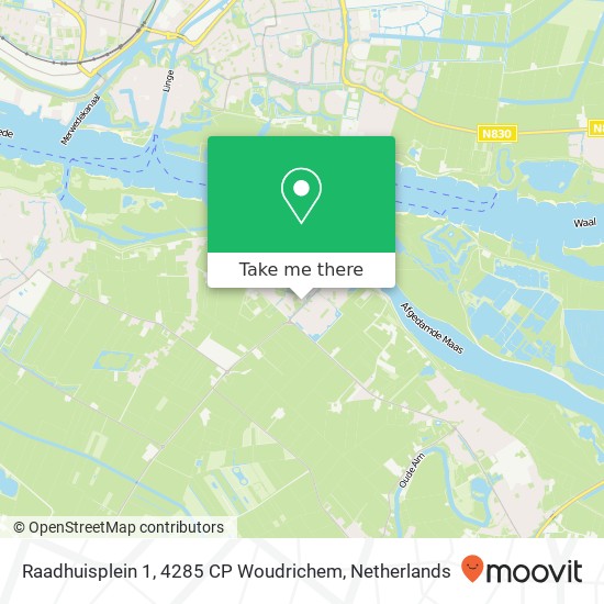 Raadhuisplein 1, 4285 CP Woudrichem Karte