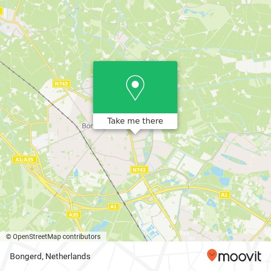 Bongerd, 7623 Borne map