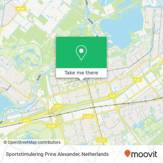 Sportstimulering Prins Alexander map
