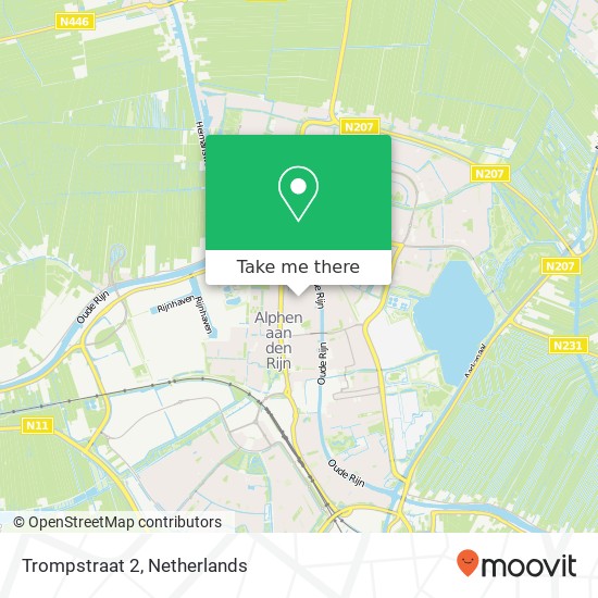 Trompstraat 2, 2405 GP Alphen aan den Rijn map