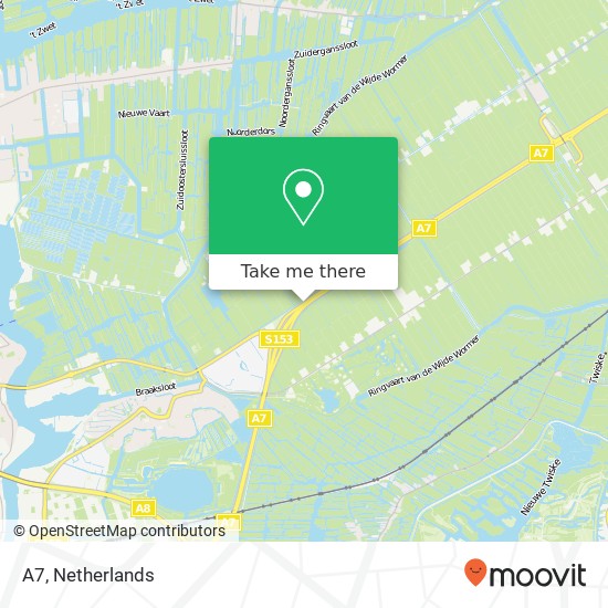 A7, 1456 Wijdewormer map