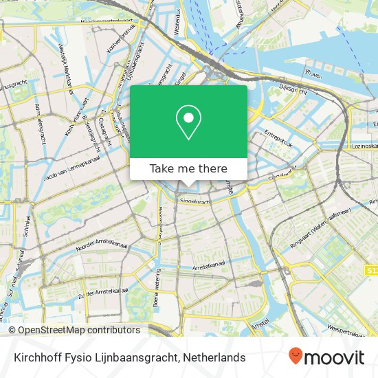Kirchhoff Fysio Lijnbaansgracht, Lijnbaansgracht 350 map