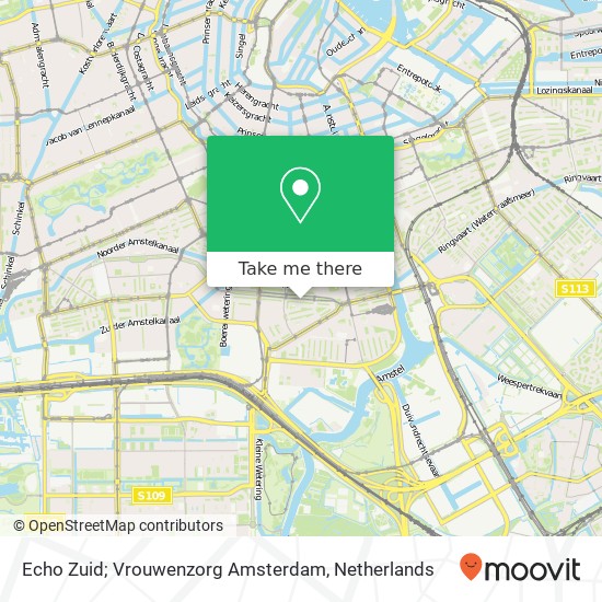 Echo Zuid; Vrouwenzorg Amsterdam, Churchill-Laan 75A map