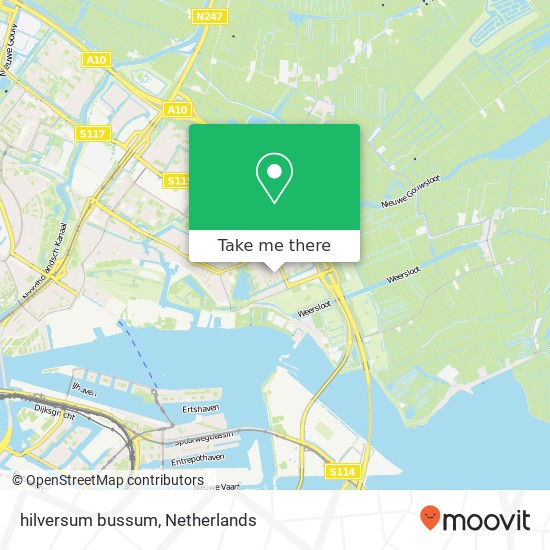 hilversum bussum, 1024 NC Amsterdam map