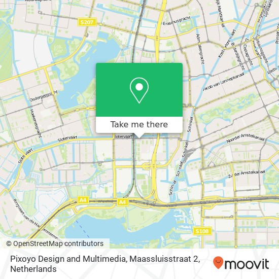 Pixoyo Design and Multimedia, Maassluisstraat 2 map