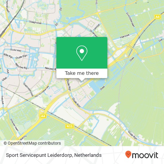 Sport Servicepunt Leiderdorp, Amaliaplein 40 map